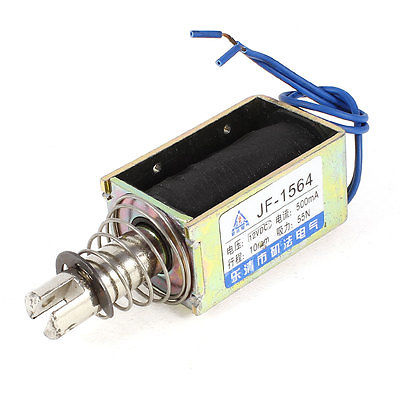 JF-1564 DC 12 V/500mA DC24V 10mm 55N Tipo Pull Open Frame Eletroímã Solenóide