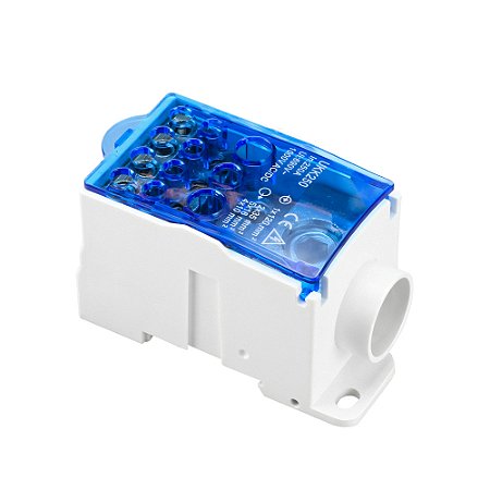 Bloco de caixa de distribuição de trilho din, um em múltiplas saídas, energia ukk, conector de fio elétrico universal, caixa de junção, bloco de terminais, 1 peça