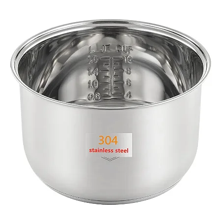 Cuba Interna Universal em Aço Inoxidável 304 para Panela Elétrica de Arroz – 2L, 3L, 4L e 5L