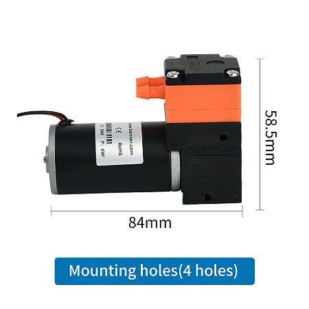 Kamoer Bomba de líquido de diafragma autoescorvante, Motor DC, 0.2Mpa, 24V, 12V, 400-600 ml/min, elp02/01