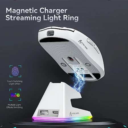 Mouse Attack Shark X6 Com Base de carregamento