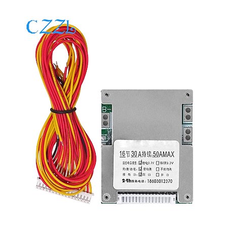 Placa de proteção do carregador de bateria de lítio BMS 16S 60V 50A