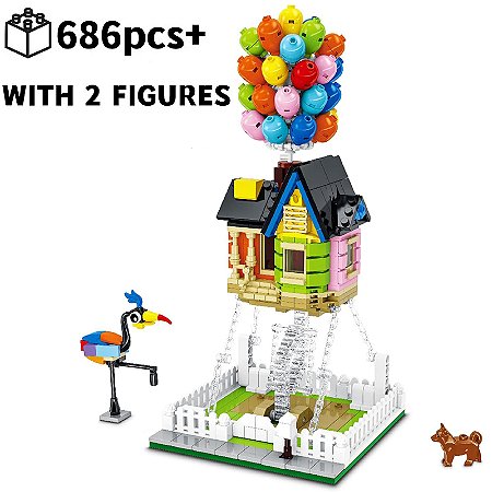 Blocos de Montar Flying House 43217 – Modelo de Villa Criativa, Estilo Street Scene,Presente Inspirado em Novo Filme