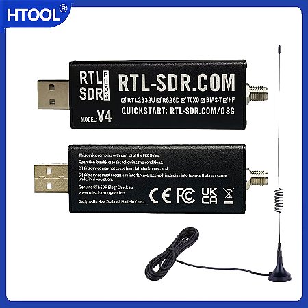 RTL-SDR V4 RTL2832U 1PPM TCXO HF BiasT SMA rádio definido por software + antena