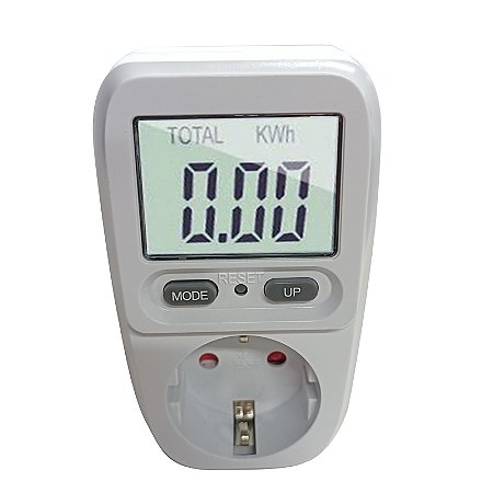 Medidor de Energia Digital com Tomada – Wattímetro Inteligente Multifuncional, Alta Resolução, Faturamento de Consumo para Equipamentos Elétricos