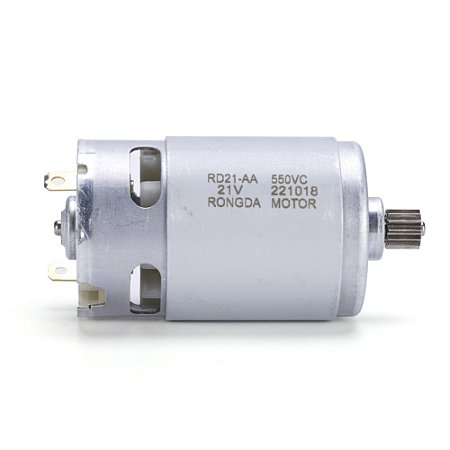 Motor 21V com Escovas para Motosserra – 14 Dentes, 28.000 RPM, Engrenagem 8,2mm, Compatível com Motor 550, Acessório para Ferramentas Elétricas a Bateria