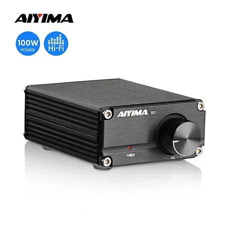 Aiyima TPA3116 – Amplificador de Áudio Mono 100W para Subwoofer, Ideal para Alto-Falante Passivo, Uso Doméstico e Som HiFi