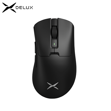 Mouse Gamer Delux M900Pro Sem Fio – Ergonômico, 8K de Taxa de Pesquisa, Sensor PAW3395, 63g, Doca de Carregamento Magnética RGB, Ideal para Mão Direita