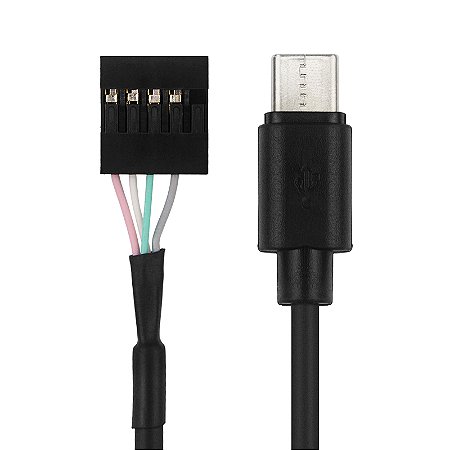 Cabo USB Tipo C para 5 Pinos de 50cm – Conexão para Placa-Mãe de Computador e Tela Secundária LCD USB-C