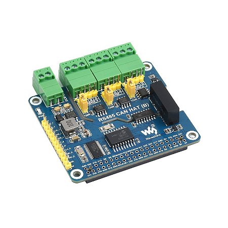 Expansão Chapéu Isolado Duplo RS485 para Raspberry Pi 4B – Módulo de Interface com Isolamento de Energia