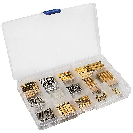 Kit 210 Peças Parafusos e Porcas M2.5/M3 para Raspberry Pi, Orange Pi, Banana Pi – Metal, Cobre e Plástico para Montagem de Robôs e Placas