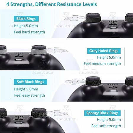 Kit 18 Anéis de Precisão p/ Gamepad – Aim Assist p/ PS, Xbox, Switch, Steam Deck, ROG Ally, Legion Go