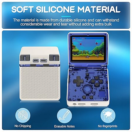 Capa Protetora p/ RG35XXSP – Silicone Branco de Alta Qualidade, Anti-Queda, Anti-Risco, Antiderrapante, com Cordão