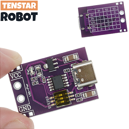 Detector de Spoof/DC para USB Tipo-C – Suporta QC, AFC, PD2.0/3.0, Módulo de Teste de Carga Rápida para Notebook