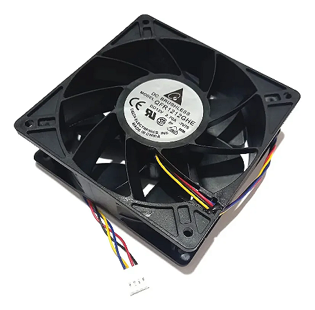 Cooler Qfr1212ghe 12v 120x120x38 6000rpm 4 Fios Para Bitcoin