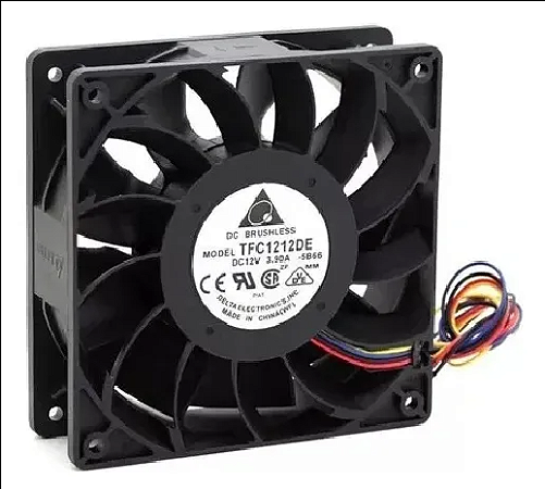 Cooler 12v 120x120x38 Rolamento 3.9a 5500rpm Delta Tfc1212de