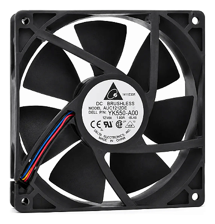 Cooler Delta Auc1212de 12v 1a 120mm 4 Fios Original Nf