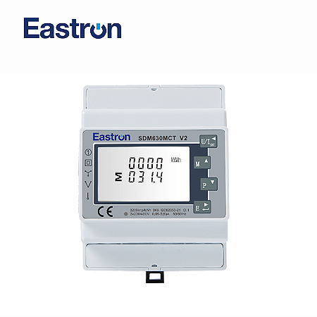 SDM630MCT Não-MID 1/5A CT Conectado – Medidor Digital Trifásico Multifuncional em Trilho DIN com RS485 Modbus RTU