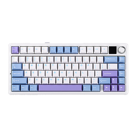 Teclado Mecânico EPOMAKER F75 MAX 75% Wireless/Bluetooth com Tela TFT e Botão