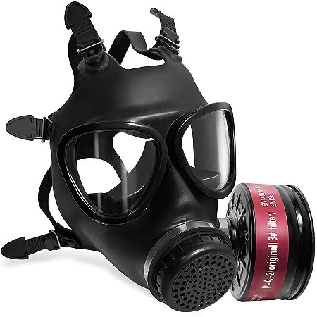 Máscara de Gás MF14 Militar Química e Nuclear – Proteção Contra Gases Tóxicos, Irritantes e Poluição