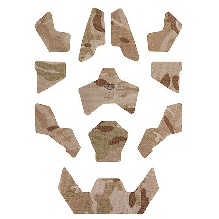 Kit 11 Adesivos Decorativos para Capacete Tático Airsoft – Fixação com Gancho e Loop