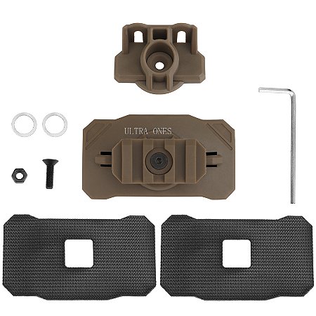 Adaptador de Montagem para Luz de Capacete Tático – Gancho Loop Suporte para Lanterna e Visão Noturna