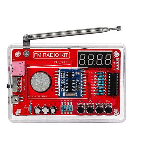 Kit Rádio FM RDA5807 87–108MHz com Display Digital – DIY Soldagem Simples