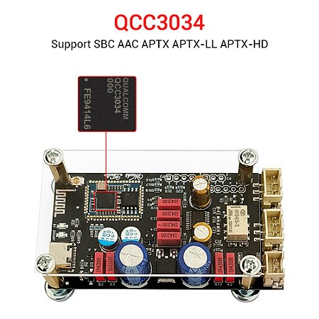 Placa Decodificadora Bluetooth 5.1 ZK-QCC QCC5125/QCC3034 – APTX LDAC Hi-F