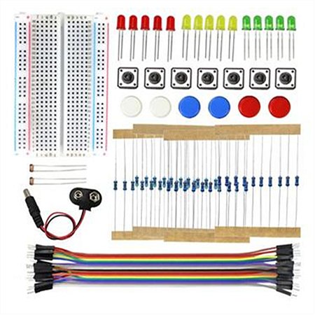 Kit Iniciante Arduino UNO R3 | Breadboard, LED, Jumpers, Botões – DIY Completo