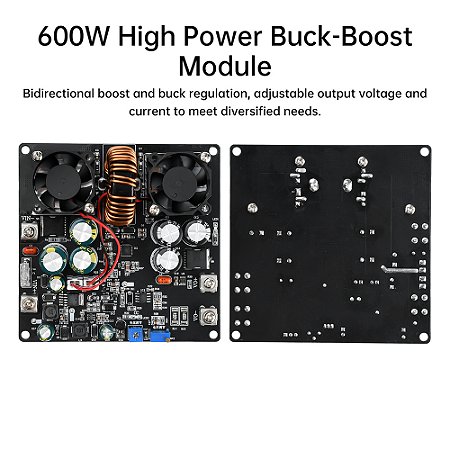 Conversor DC Boost Buck 7-70V p/ 2-55V / 2-80V | 600W/700W CC CV Step Up/Down Módulo