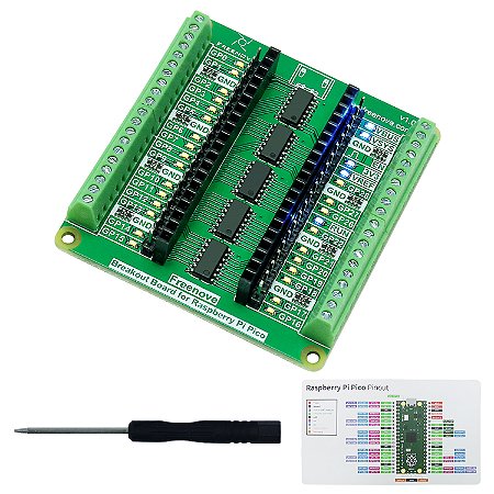 Placa de Fuga Freenove p/ Raspberry Pi Pico c/ Terminais