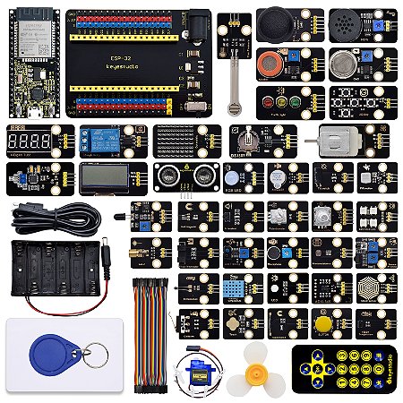 Kit 42 em 1 Keyestudio com Sensores para ESP32, 65 Projetos Arduino e MicroPython