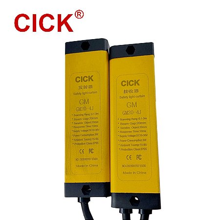 Sensor de Cortina de Luz Infravermelha GM20-4J 4 Pontos 20mm para Proteção de Máquinas