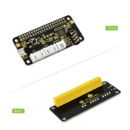 Placa de Expansão Keyestudio ReSpeaker 5V com 2 Microfones Pi HAT V1.0 para Raspberry Pi 4B/3B+/3B