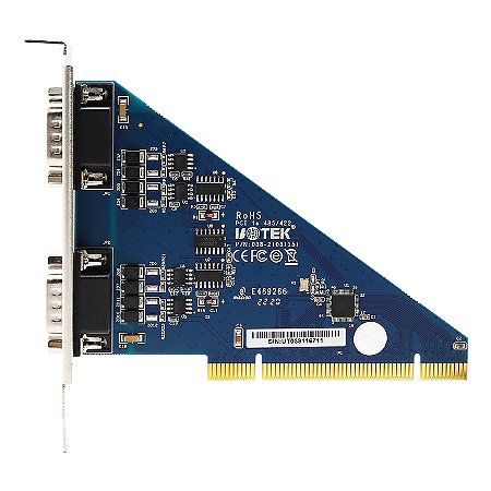 Placa Serial Industrial UOTEK-PCI UT-7722 com 2 Portas RS485/RS422 e Adaptador DB9 para PCI