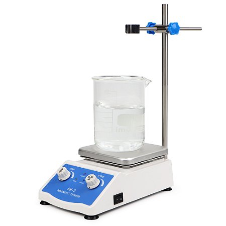 Agitador Magnético com Aquecimento e Display Digital para Laboratório, Velocidade Ajustável até 1600rpm