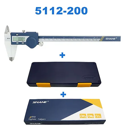 Paquímetro Digital Shahe 0-150mm em Aço Inoxidável Endurecido para Medição de Alta Precisão