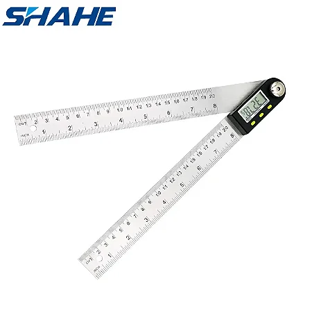 ransferidor Digital Shahe 200mm com Inclinômetro e Régua Inox para Medição de Ângulos