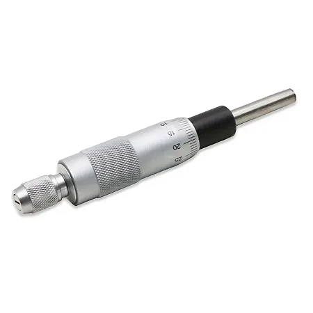 Cabeça de Micrômetro Tipo Agulha Plana 0-25mm com Botão Serrilhado e Precisão de 0,01mm