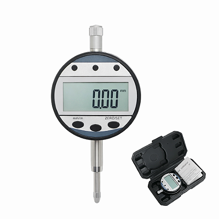 Relógio Comparador Digital Shahe 0-12,7mm – Precisão 0,01mm | Indicador Eletrônico Profissional
