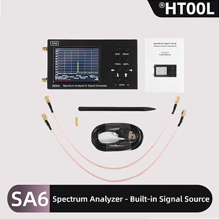 SA6 Analisador de Espectro e Gerador de Sinal 6GHz Wi-Fi RF Profissional para Detecção de Frequência e EMC