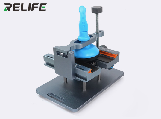 Ferramenta 2 em 1 RELIFE RL-601SL Plus para Remoção de Vidro Traseiro e Desmontagem de Tela LCD com Braçadeira Giratória 360° para Reparo de Celular