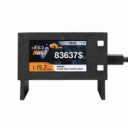 Modelo Mais Recente NerdNOS Minerador Solo Bitcoin – 120~260 GH/s Ultra-Eficiente 8W Eco-USB-C