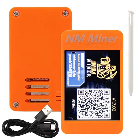 Minerador de Bitcoin NMMiner Atualizado 1010KH/s com Tela Colorida 2.8" DIY Solo Crypto Miner para Uso Doméstico BTC