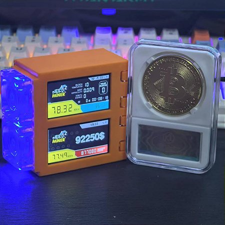 NerdMiner V2 350KH/s Bitcoin Miner com Display 2,8” – Crypto Solo, Loteria BTC e Placa ESP32-2432S028R