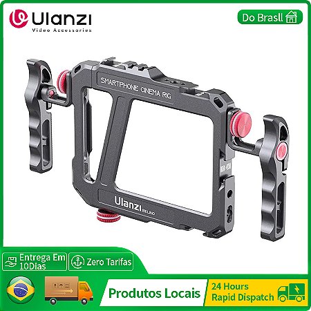 Ulanzi Lino Gaiola de Vídeo Vlog com Alça para Smartphones 5.4" a 6.7", Compatível com iPhone X–14 Pro Max e Android