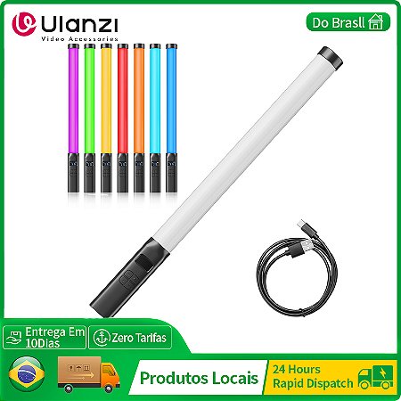 Ulanzi VL119 Vara de Luz LED RGB Portátil 19,6" CRI 95+ 2500K–9000K para Estúdio de Fotografia e Vídeo