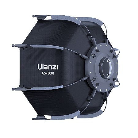 Ulanzi AS-D30 Softbox Octogonal 30cm Quick Pack com Montagem Mini Bowens para Luz de Vídeo COB 40W