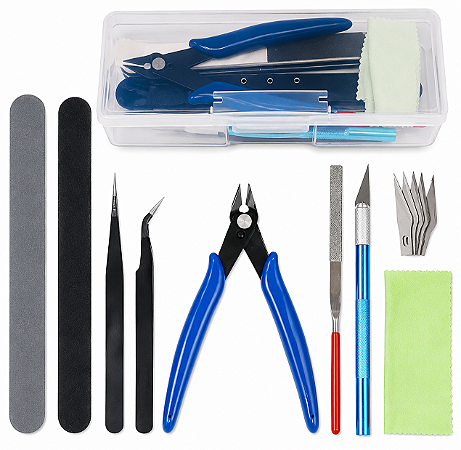 Kit Ferramentas Modelismo 9 Peças Para Gundam Avião Carro