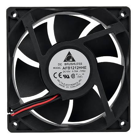 Cooler Delta Afb1212hhe 12v 0,70a 120mm 2 Fios Original C Nf